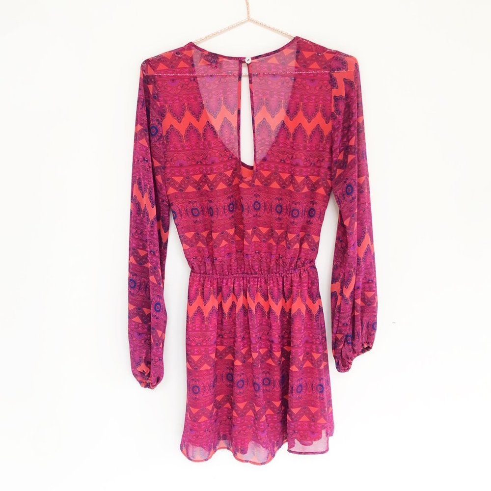 Show Me Your Mumu Raina Chiffon Long Sleeve Dress - Picture 2 of 3
